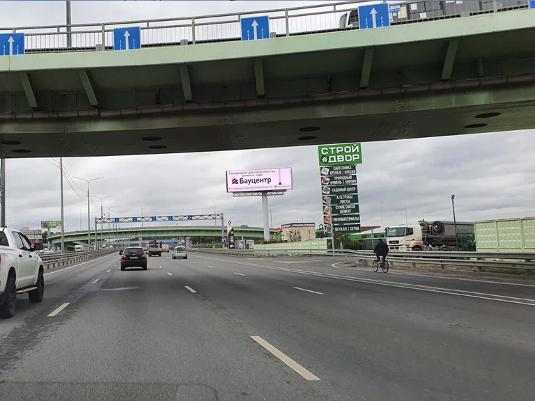 Видеоэкран в Пушкинский г.о. на федеральной трассе Ярославское шоссе, 33-й километр, сторона А